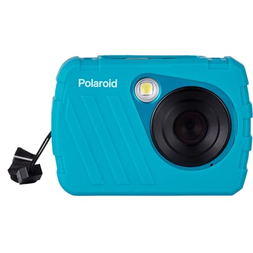 Image of Polaroid IS048 Waterproof Instant Sharing 16 MP Digital Portable Handheld Action Camera, Teal