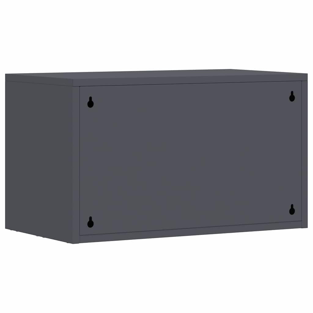 Armario de taller de acero pulverizado, 33 x 60 x 35 cm, color antracita, con puerta de elevación de gas y cerrojo, diseño moderno, robusto, montaje en pared para garaje, oficina, balcón y