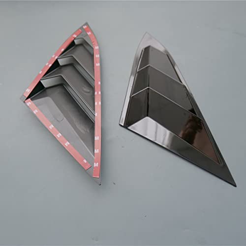 Ziwen 2X Sport Style Gloss Black Quarter Window Scoops Louvers For Honda Civic Sedan 2016 2017 2018 2019 2020 2021 #TOP2