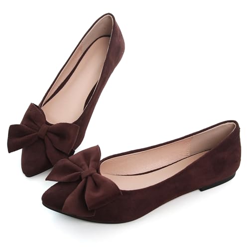 Image of Dear Time Women's Ballet Flats Dress Ballet Shoes Slip on for Office Work Comfortable Shoes