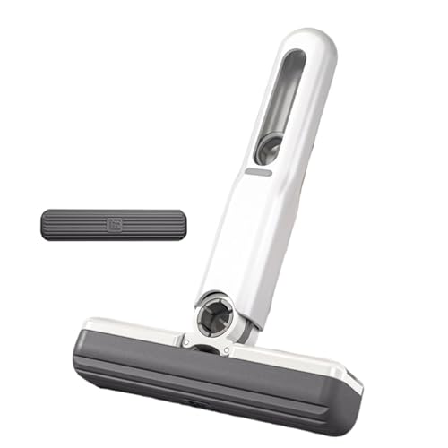 HEGWA(ヘグヘワ) スポンジモップ 自動絞り機能付き、 ミニ折りたたみ式デスクトップモップ 携帯用 ミニモップ 乾拭き・水拭き両用 家庭用 車内用 リビングルーム キッチン バスルーム(Sponge head*1,B)