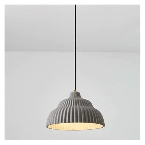 Lampe suspendue grise en forme de parapluie pour table
