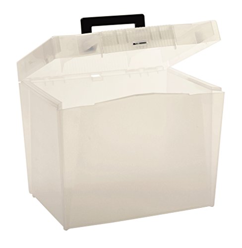 Pendaflex Economy File Boxes, Frost Assorted; Clear, Yellow, Blue, Green (No Color Choice), 1 Box (20881) #TOP3