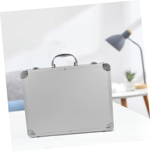 POPETPOP Aluminum Alloy Carry Case Aluminum Tool Box Briefcase Man Case Storage Capacity 6