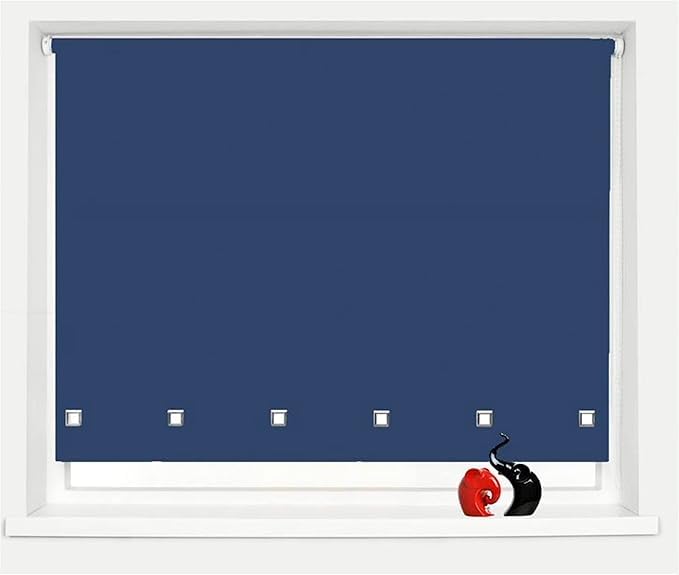 Home In Style 100% Polyester Square Eyelet Trimmable Daylight Roller Blinds (60cm Wide x 165cm Drop, Blue) — image 1