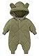 Maeau Jungen Schneeanzug Warm Hoodie Strampler Mädchen Infants Krabbelanzug Baumwolle Reißverschluss Schlafanzug Neugeborenes Thermo Overall Mantel Jacke 9-12 Monate