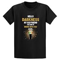 Second Ave Mens Adults Unisex Funny Hello Darkness Beer Irish Celebration Black T Shirt T Shirt Product Type: Shirt Brand: Second Ave Gift Company Color: Black Size: Xxl
