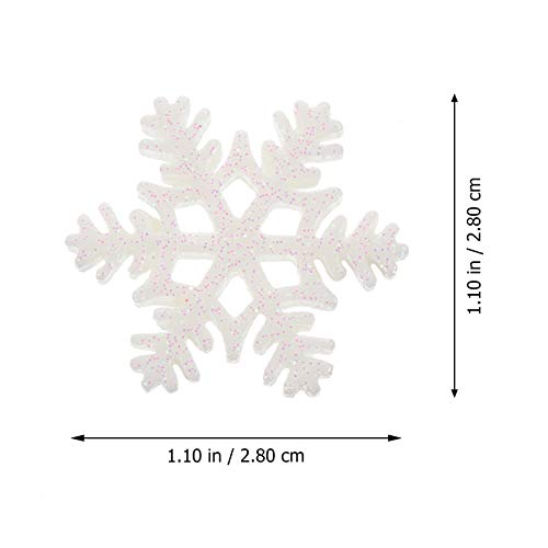 STOBOK 50Pcs Enfeites de Flocos de Neve de Natal Enfeites de Floco de Neve Artesanais Resina de Feli