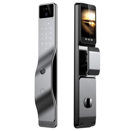 Smart Lock Con Fotocamera Serratura Biometrica Con Ingresso Senza Chiave, Serrature Intelligenti Per Porta 3d Face Smart Door Lock Con Monitor Telecamera Di Sicurezza(no lock)