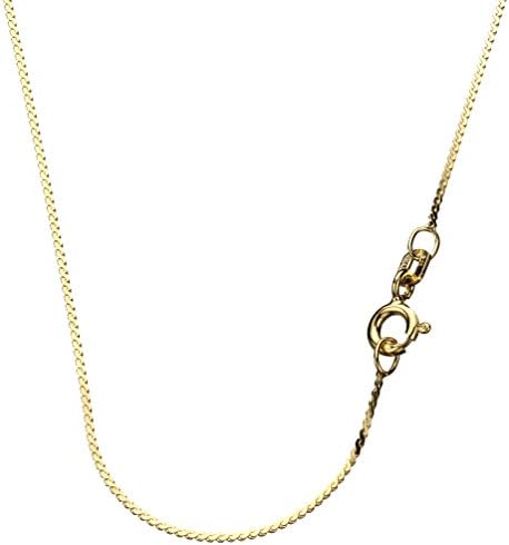 18k Gold-Flashed Sterling Silver Serpentine Nickel Free Chain Necklace Italy, 16"