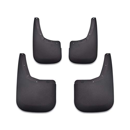 Image of Tecoom Mud Flaps for Chevrolet Silverado 1500 2007-2013 2500 HD 3500 HD 2007-2014 Front and Rear Splash Guards Black Set of 4, Not Fit Dually Wheels Models