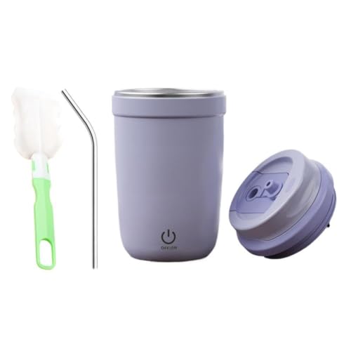 LZYWOD Taza de café automática para mezclar leche, recargable, taza giratoria de acero eléctrico B6M0 400