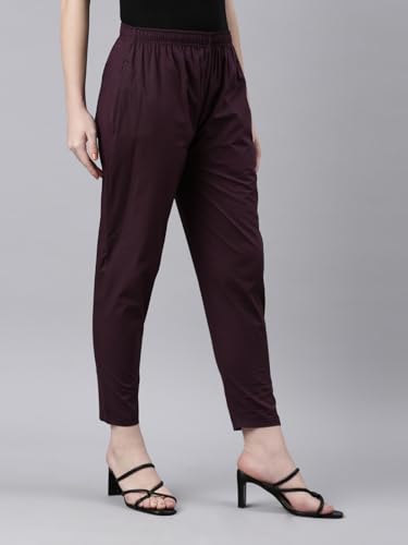 Image of TWIN BIRDS Women Cotton Kurti Pants | Straight Fit Ethnic Daily Trousers