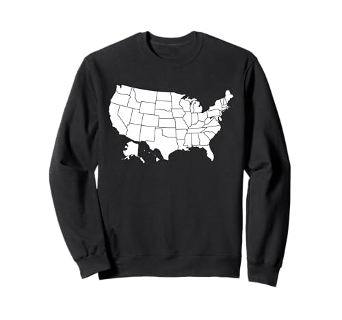 Mapa de Continental USA Sudadera