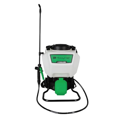 Hooyman Backpack Sprayer with 5 Spray Nozzles, 24V, 4 Gal, for Liquid Spraying, Land Management, and Landcare