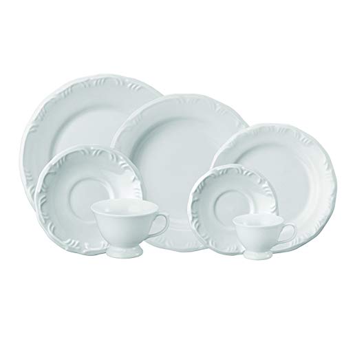 Serviço de Jantar Chá Café 42 peças em Porcelana. Modelo Redondo ...