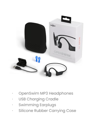 SHOKZ OpenSwim(formerly Xtrainerz) Swimming MP3 Headphones, Open-Ear Bone Conduction Headset, IP68 Waterproof, 4 GB Memory, MP3 Player For Swimming, Surfing, Running【No Bluetooth】（Black Diamond） - 8