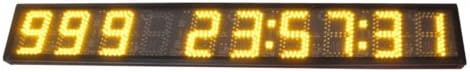 5" 9 Digits Yellow Color Large LED Days Countdown Clock Wall Mounted IR Remote Control