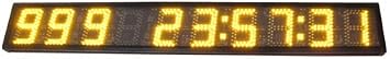 5" 9 Digits Yellow Color Large LED Days Countdown Clock Wall Mounted IR Remote Control
