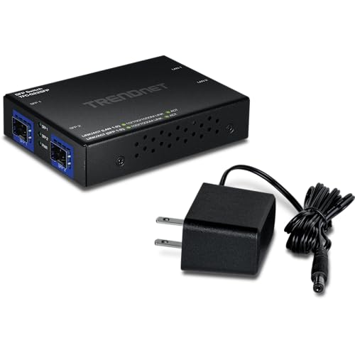 Image of TRENDnet 4-Port Gigabit Switch with SFP Ports, TFC-G22SFP, 2 x 1Gbps RJ45 Ports, 2 x 1Gbps SFP Ports, 8Gbps Switching Capacity, NDAA & TAA Compliant