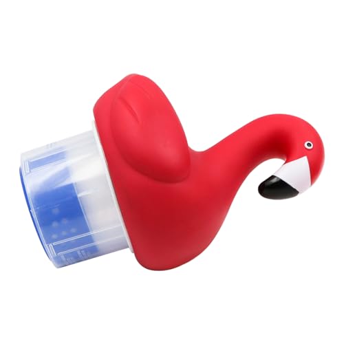 Hsthe Sea Schwimmender Chlorspender, Schwimmbad, Spa, Whirlpools, Abnehmbarer aufblasbarer Pool Chemikalienschwimmer, fasst 3 Zoll Chemikalientabletten (Flamingo)
