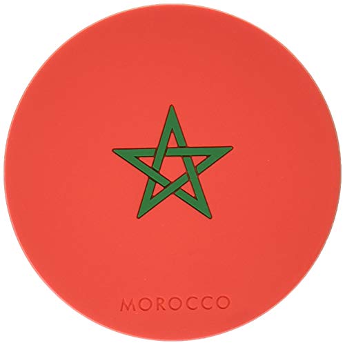 青芳 CASUAL PRODUCT 世界国旗コースター モロッコ φ90mm ワールドフラッグコースター MOROCCO