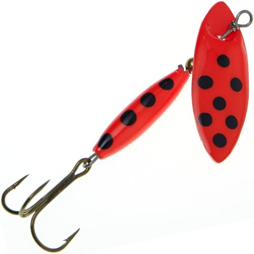 Panther Martin PMWSSP_2_FLT WillowStrike Spotted Spinners Fishing Lure - Fluorescent Orange - 2 (1/16 oz)
