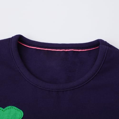 Hongshilian Girls Cartoon Dress Applique Party Dresses Casual Jersey Cotton Long-Sleeved4