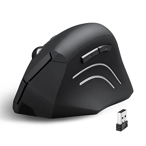 Perixx PERIMICE 608 Souris Ergonomique Verticale sans Fil - 5 Boutons Programmables - 800/1200/1600 dpi - Recommandé avec TMS utilisateur