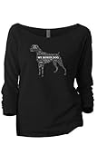 Thread Tank Boxer Dog Word Cloud Women's Fashion Slouchy 3/4 Sleeves Raglan Lightweight Sweatshirt...