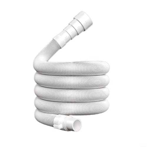 GANCEI Tubo di scarico per lavatrice, 8 m, in materiale EVA, design a prova di perdite, con morsetto per installazione idraulica domestica, tubo dell'acqua flessibile tagliato a lunghezza (4 m)