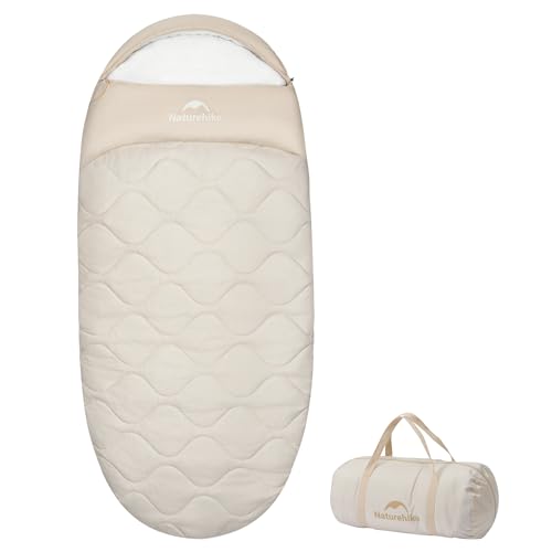 Naturehike Bolsa de Dormir Ovalada XXL para Adultos con Tela Libre de PFAS