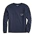 vineyard vines Men's Long-Sleeve Whale Pocket T-Shirt, Blue Blazer, X-Small
