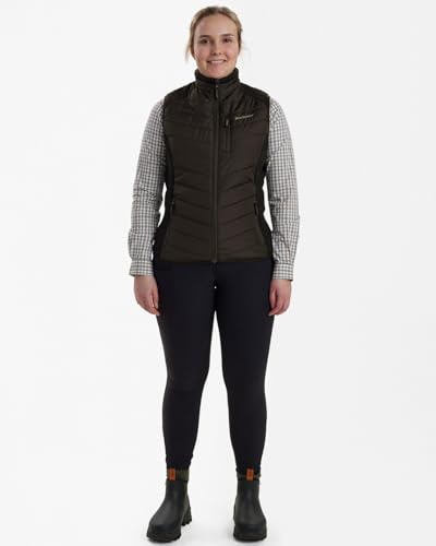 Deerhunter Lady Caroline Gepolsterte Weste mit Strick Brown-Blatt