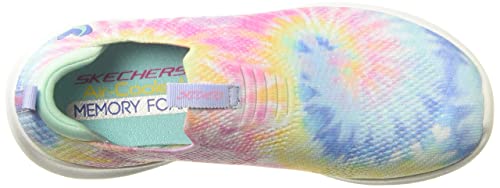 Skechers Girls Ultra Flex-Groovin Vibes Sneaker, Black/Multi, 4 Big Kid Us #TOP4