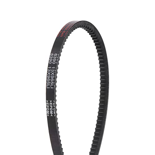 Image of sourcing map 13x965 Cogged V-Belts AX Section Drive Raw Edge Belt 965mm Inner Girth 13mm Width 8mm Thickness EPDM for Power Transmission