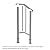Outvita Handrails for Outdoor Steps, Black Wrought Iron Handrail Fits 1 Step, Transitional Handrail with Installation Kit, Stair Railing for Concrete Steps or Wooden Stairs