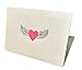 Crystal Heiress Heart with Wings/CHHWW Rhinestone Sticker, 5.625 by 2.75-Inch, Pink