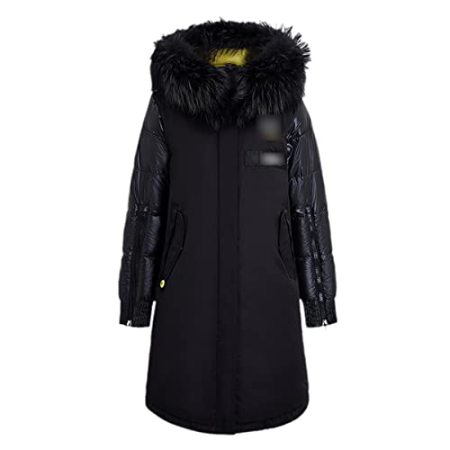 Veste d'hiver pour femmes avec col en fourrure et finitions haute couture
