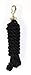 Hamilton Cotton Lead with Brass-Plated Bolt Snap, Black, 3/4" Thick x 10' Long