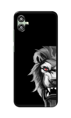 Image of PRINTFIDAA Printed Hard Back Cover Case for Samsung Galaxy M04 | F04 | A04e Back Cover (Angry Lion) -112
