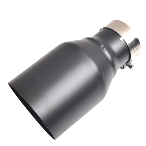 Punta de escape coche de acero inoxidable negro mate universal para silenciador trasero
