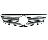 KARPAL CL Front Grille Compatible with 2008-2014 Mercedes Benz W204 C-Class C250 C300 C350 Silver