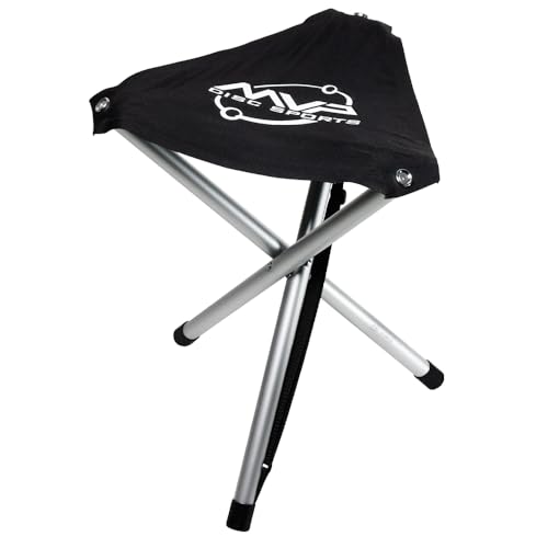 MVP Disc Sports Large Tripod Disc Golf Stool (Black)