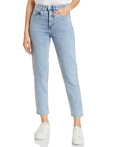 Image of Amazon Brand - Symbol Women's Loose Flared Jeans | Mid Rise | Cotton Blend Stretch | 5-Pocket (Available in Plus Sizes)