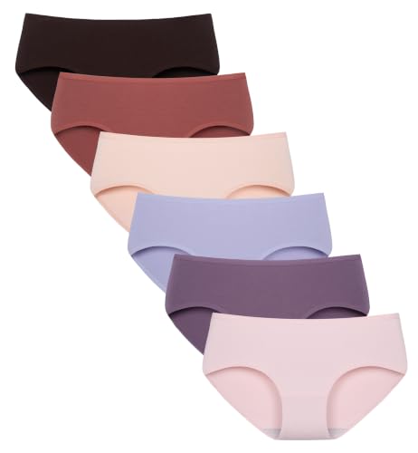 Image of Cotton Hipster Panties for Women Mid Rise Underwear Full Coverage Soft Ladies Underwear Pack