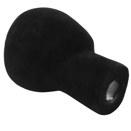Mousse de polystyrène noir pour ce lot de 5 têtes de mannequin de 35cm avec socle stable - 5