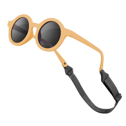 Baby Sunglasses with Strap Polarized Flexible UV400 for Infant Toddler Boys Girls Age 0-36 Months