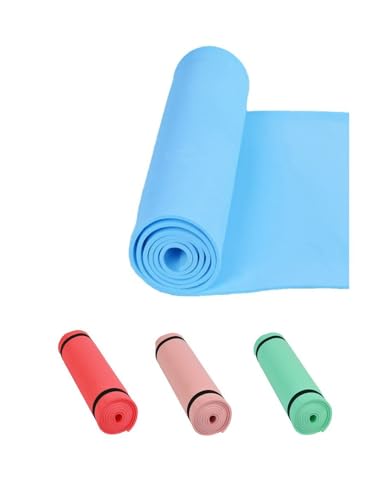 Jardin202 - Esterilla Antideslizante Ejercicio – Colchoneta Yoga. Fitness. Pilates 50 x 180 cm con Correa - Esterilla Camping | Azul