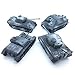 Kvvdi 4 Sets Upgrade 3D Puzzles Plastic Model Toy Tank Kit for Adults, Military Tiger Tank, Premium Scale Model Tanks Kits Collection